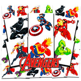 Marvel Avengers tattoos sheets with heroes, ideal quick party favors for kids