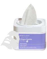 Mary&May Collagen Peptide Vital Mask box with 30 sheets for easy daily hydration.