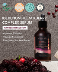 Idebenone Blackberry Complex texture showing rich, quick-absorbing formula