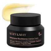 Mary&May Idebenone Blackberry Cream tub closeup showing premium antioxidant cream