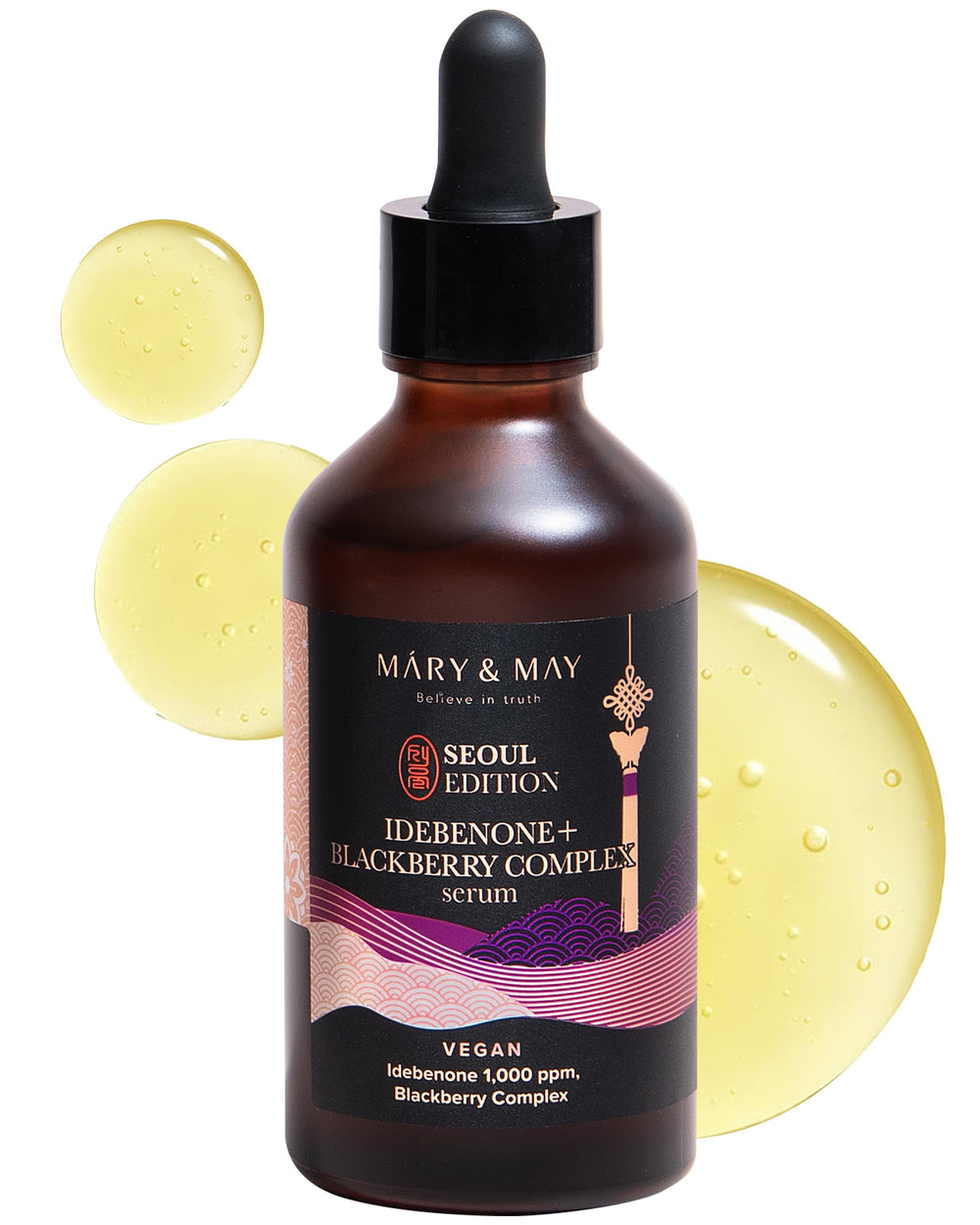 Mary&May Seoul Edition Idebenone Serum bottle close-up for premium skincare routine