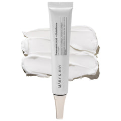 Mary&May Tranexamic Acid Eye Cream tube glides smoothly for brighter under-eye skin.