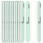 Maryton nail buffer green 400 grit smooths the nail surface for prep.