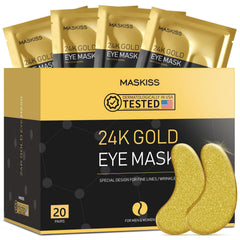 Maskiss 24k Gold Under Eye Patches box with 20 pairs for daily use