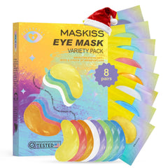 Maskiss Under Eye Patches Eight-Color Variety Pack for targeted de-puffing and hydration.