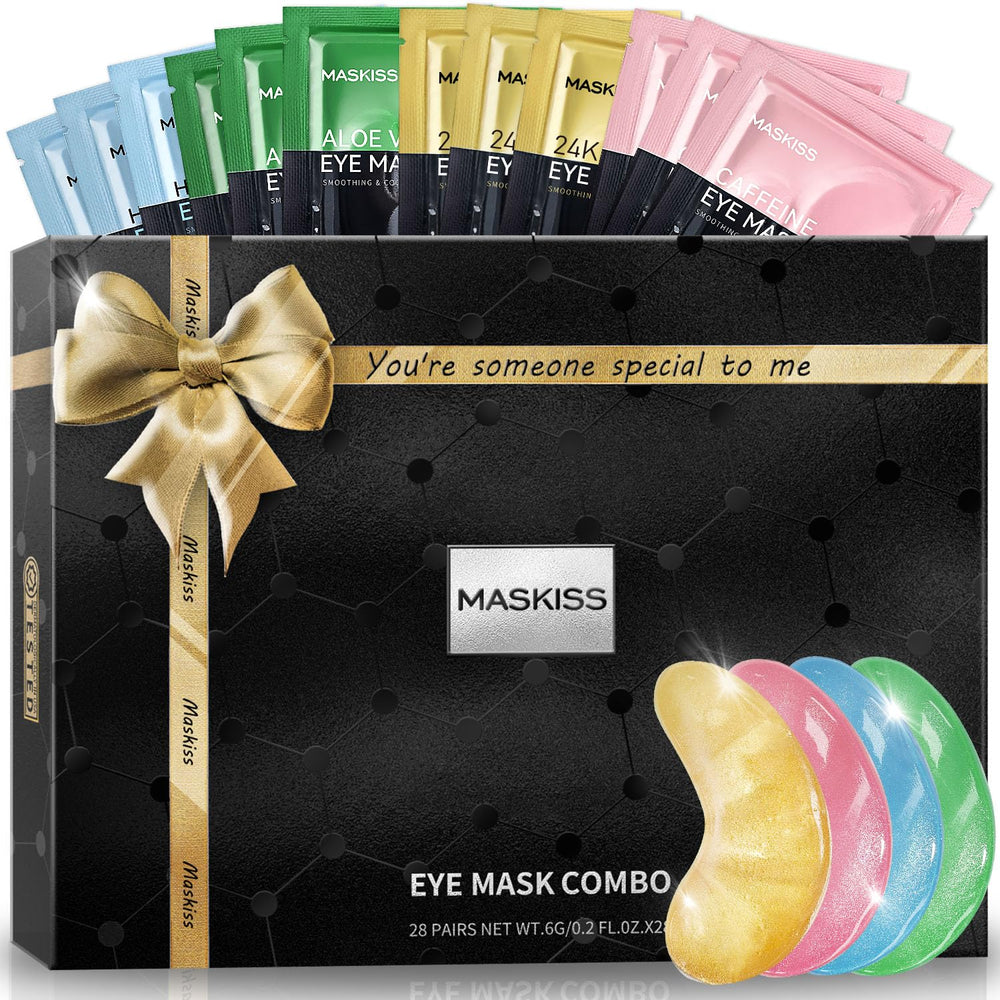 Maskiss under-eye patches variety colors packaging demonstrates gift-ready skincare.