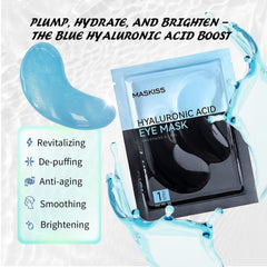 Maskiss under-eye patches jelly texture demonstrates gentle hydration during application.