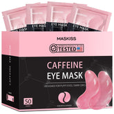 Maskiss under-eye patches jelly texture close-up for hydrating under-eye care