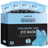 Maskiss under-eye patches pack closeup showing hydration and freshness for brighter under-eye skin.