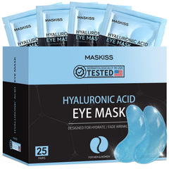Maskiss under-eye patches pack closeup showing hydration and freshness for brighter under-eye skin.