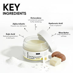 Masofta kojic-acid lip balm close-up illustrating radiant lip tone.