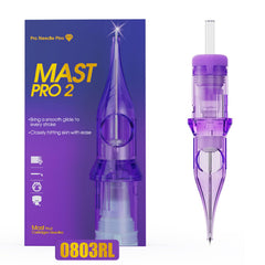 Mast Tattoo Pro2 disposable round liner 0803RL ready for clean line work.