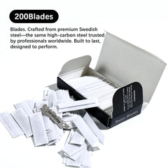 MATGICOL blades with coated edges promote smooth glide and reduced friction during sensitive-skin shaving.