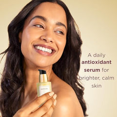 MATKAS Antioxidant Serum centella-fig-fruit ingredients close-up emphasizes soothing barrier support