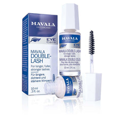 Mavala Double-Lash serum bottle close-up showing nourishing formula for longer lashes