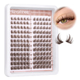 Mavphnee brown lash clusters packaged for easy at-home shopping and quick styling