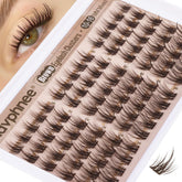 Mavphnee Brown Lash Clusters wispy daily use for natural everyday glamour.