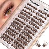 Mavphnee brown lash clusters with wispy design for natural day-to-day enhancement.