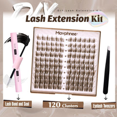 Mavphnee CC-curly lash clusters with 10-16mm length for fluttery eyes.
