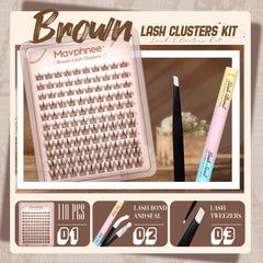Mavphnee clear lash bond and seal demonstrates transparent hold with no white residue