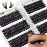 Mavphnee D-Curly Cluster Eyelashes Pack closeup shows 10–16mm lengths for easy DIY fullness