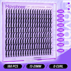Mavphnee lash spikes 15mm manga look close-up for subtle drama.