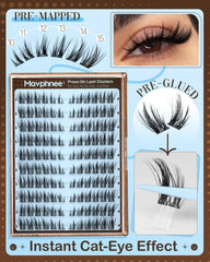Mavphnee self-adhesive lash clusters deliver quick, mess-free application
