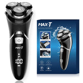 MAX-T men's electric shaver 3D head close-up shows contour adaptation for a smooth pass.