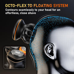 MAXGROOM ergonomic-grip-handle ensures precise control across head and face.