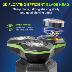 MAXWISDOM electric razor Type-C charging port enables fast, convenient recharging on the go.