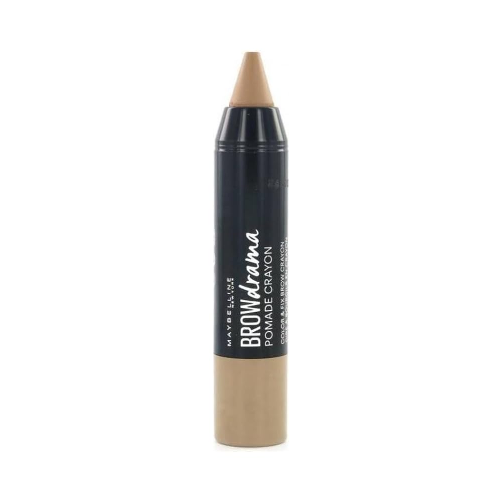 Maybelline Brow Drama Crayon 1 Dark Blond brow pencil for natural fill and definition