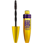 Maybelline Colossal Waterproof mascara close-up shows bold volume for dramatic lashes.