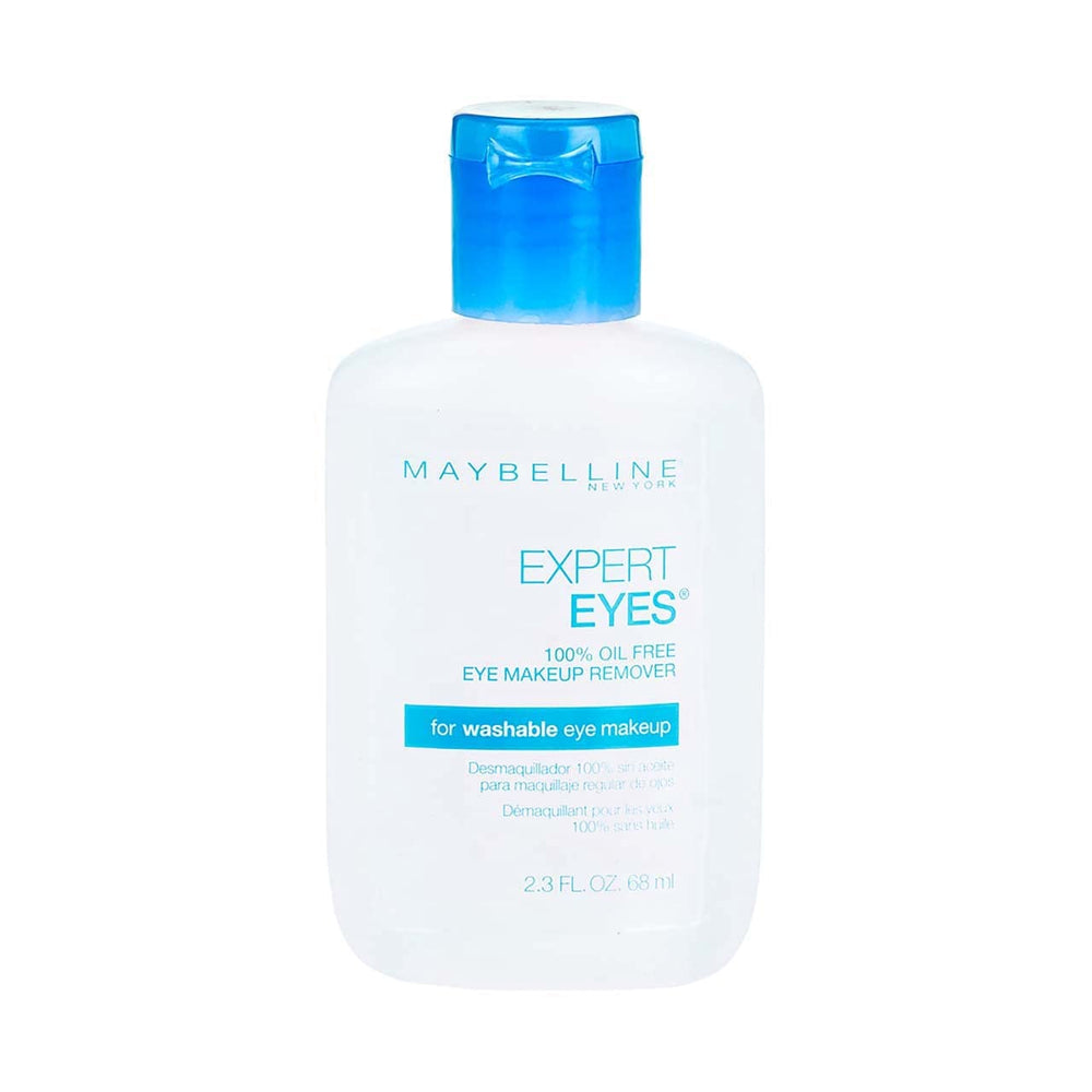 Maybelline Expert Eyes oil-free remover bottle-pack for safe makeup removal.