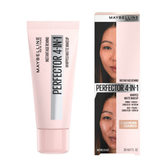 Maybelline Instant Age Rewind 4-in-1 Matte swatches on arm show blended coverage.