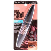 Maybelline Lash Sensational Luscious Waterproof Mascara brush close-up highlighting fanned lashes for a fuller look