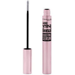 Maybelline Lash Serum bottle close-up showing conditioning formula.