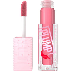 Maybelline Lifter Gloss Plump Blush Blaze swatch showing intense gloss and lift