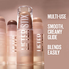 Maybelline Lifter Stix contour swatch highlights cheekbone definition