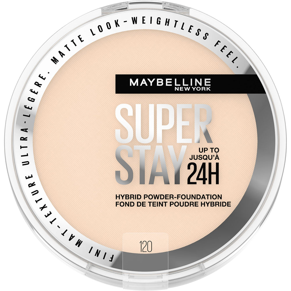 Maybelline Super Stay Hybrid Powder Foundation soft matte finish compact for all-day wear
