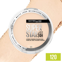 Maybelline Super Stay Hybrid Powder Foundation tested against sweat and transfer resistance