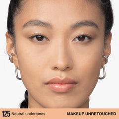 Maybelline Super Stay Lumi-Matte foundation texture closeup highlighting buildable coverage.