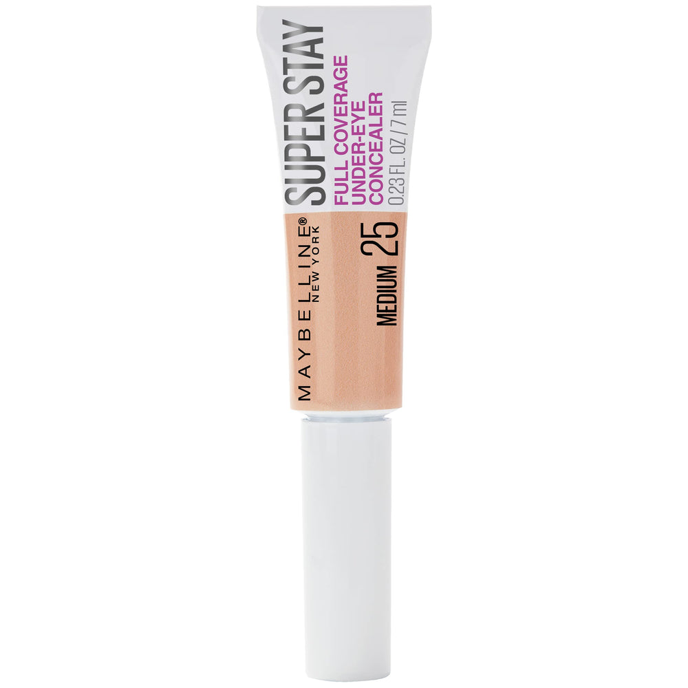 Maybelline Super Stay under-eye concealer with paddle applicator for precise, smooth full-coverage under-eye.