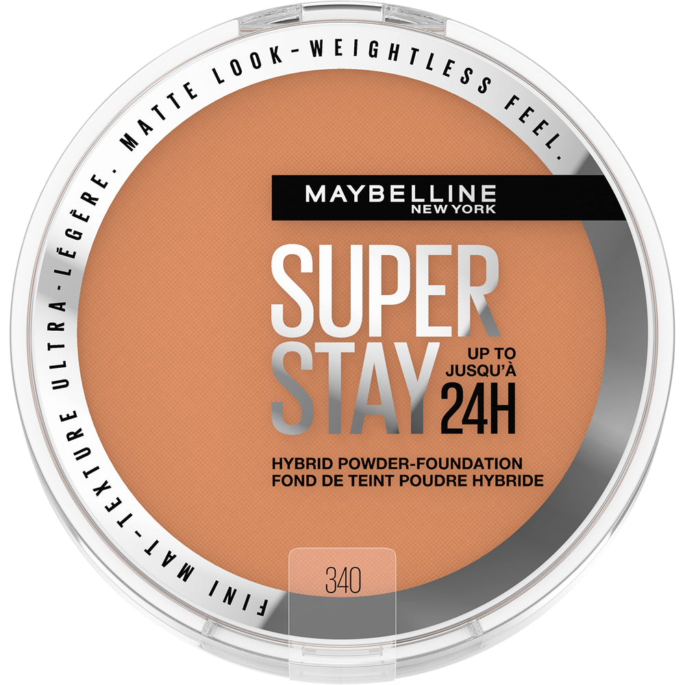 Maybelline Super Stay Hybrid Powder-Foundation soft matte finish for all-day stay-in-place makeup.