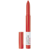 Maybelline SuperStay Ink Crayon Laugh Louder packaging shows portable long-lasting color for on-the-go touchups.