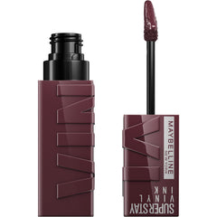 Maybelline Super Stay Vinyl Ink brown lipcolor swatch showing rich pigment and shine.