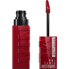 Maybelline Super Stay Vinyl Ink lipcolor bottle closeup showing glossy, long-wearing finish