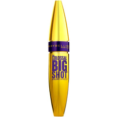 Maybelline Colossal Big Shot mascara brush detail emphasizes wave-bristle design