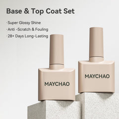 MAYCHAO base coat bottle forming a sticky foundation