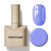 MAYCHAO Bright Lilac gel polish bottle with swatch for long-lasting shine.
