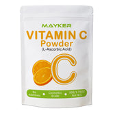 MAYKER Pure Vitamin C powder jar close-up for brightening DIY skincare.